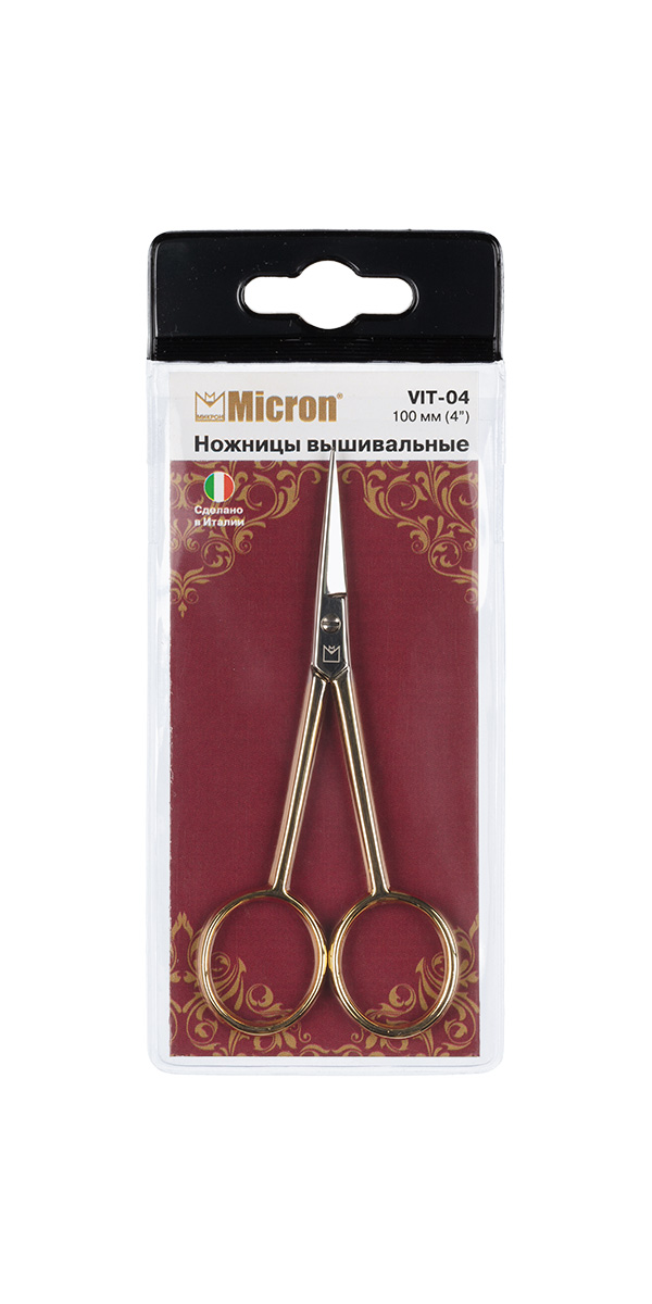 фото - VIT-04 Ножницы для вышивки "Micron" 100 мм (в чехле)